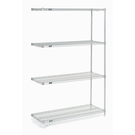 Nexel Wire Shelving Add-On, Poly-Z-Brite, 48W x 14D x 74H A14487Z